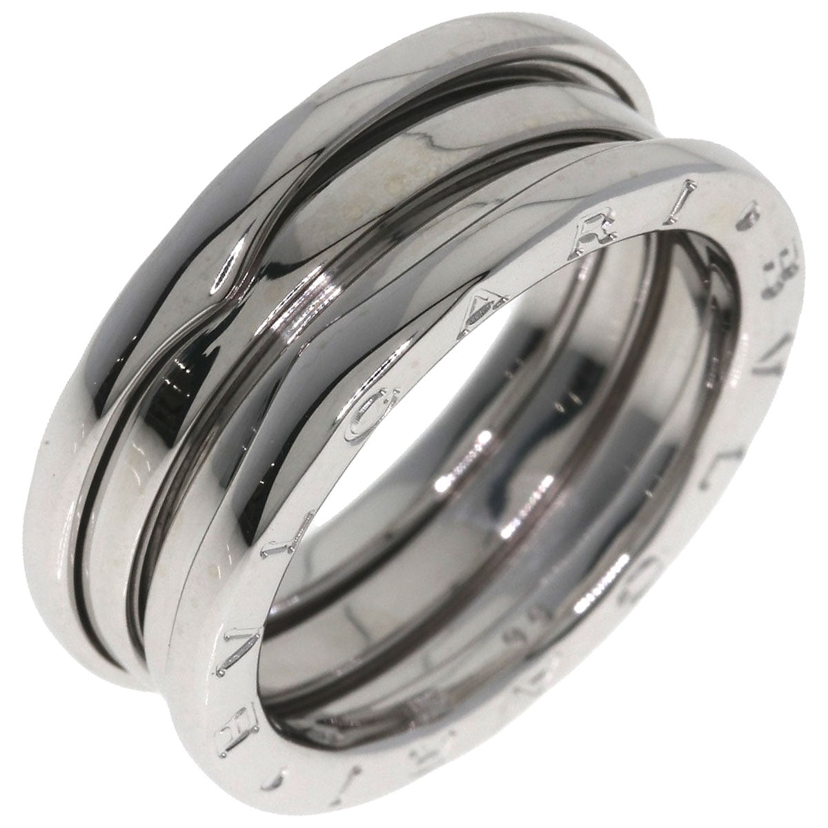 BVLGARI B.zero1 2 bands #56 Ring K18 White Gold Ladies [Used]