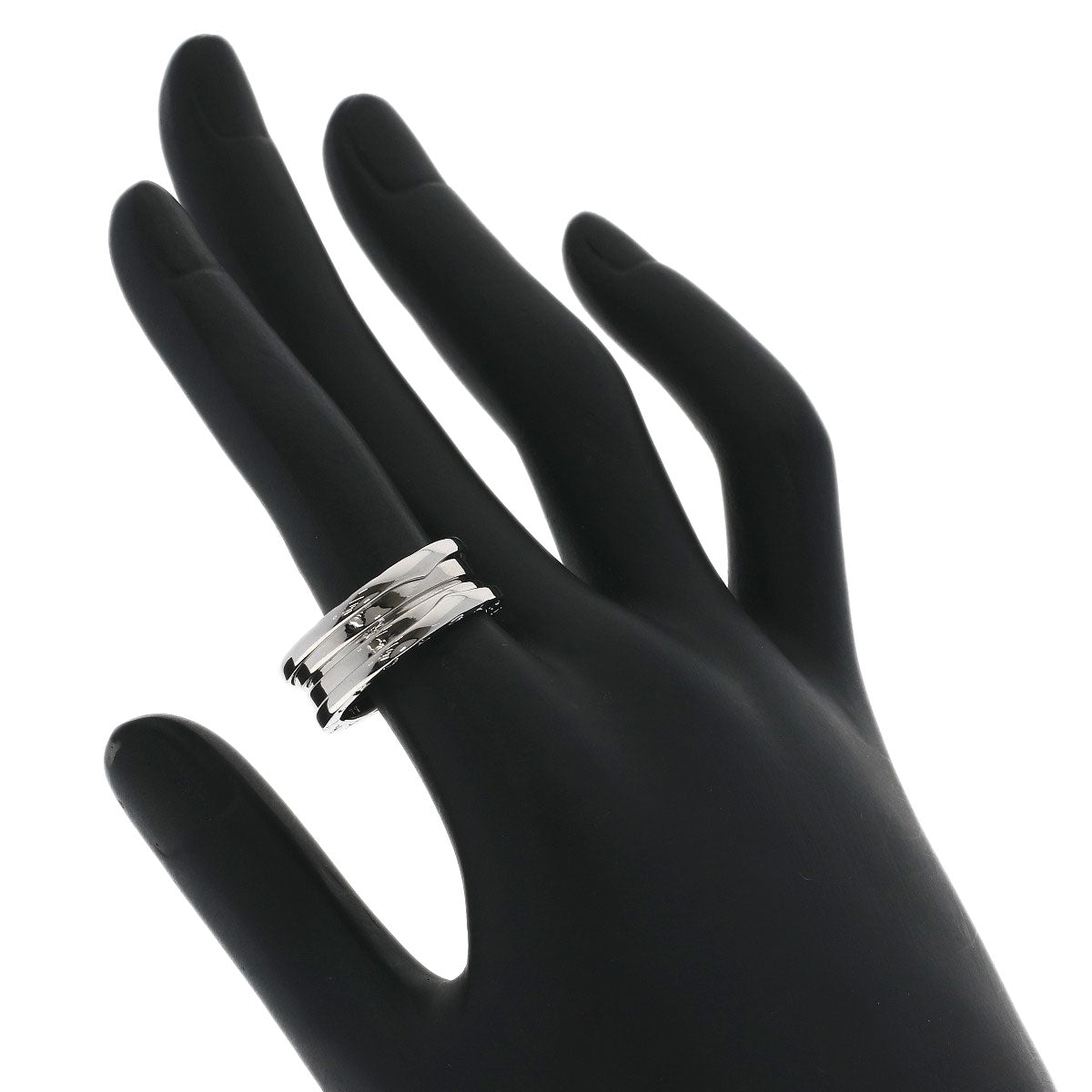 BVLGARI B.zero1 2 bands #56 Ring K18 White Gold Ladies [Used]