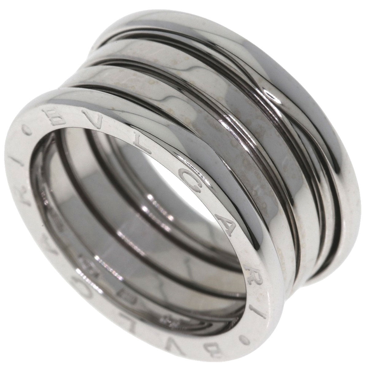 BVLGARI B.zero1 4 band #55 Ring K18 White Gold Ladies [Used]