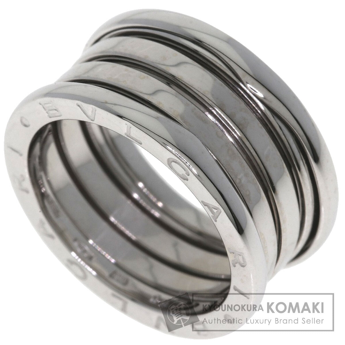 BVLGARI B.zero1 4 band #55 Ring K18 White Gold Ladies [Used]