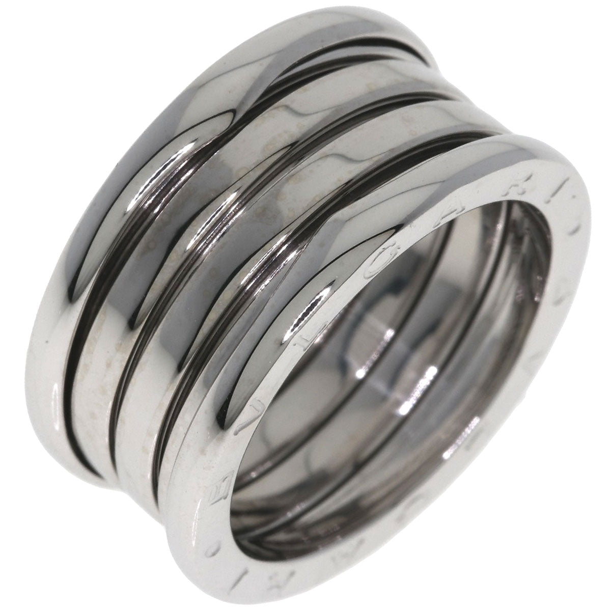 BVLGARI B.zero1 4 band #55 Ring K18 White Gold Ladies [Used]