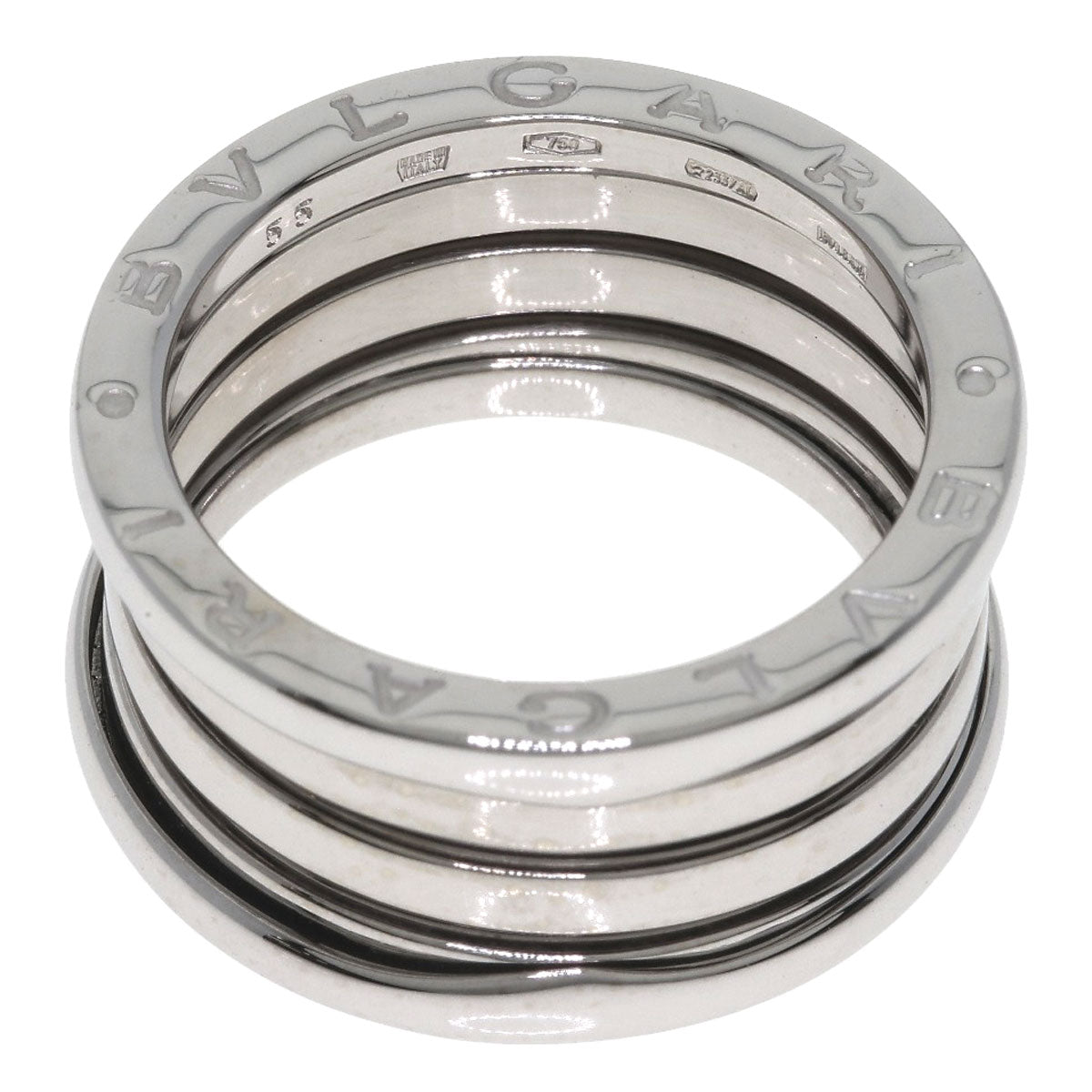 BVLGARI B.zero1 4 band #55 Ring K18 White Gold Ladies [Used]