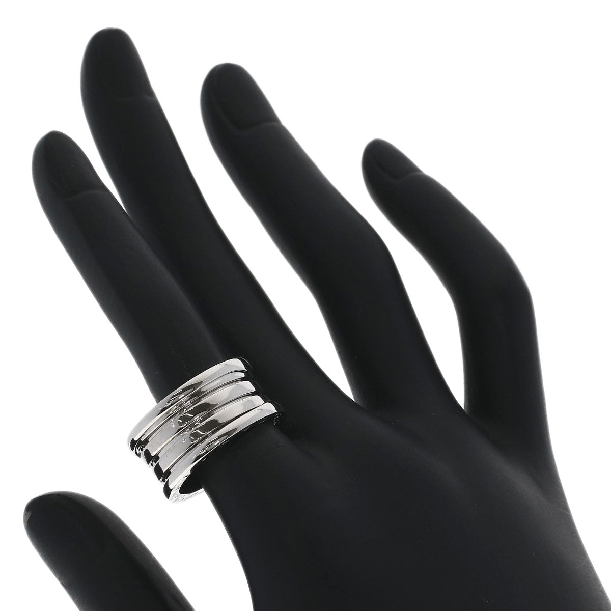 BVLGARI B.zero1 4 band #55 Ring K18 White Gold Ladies [Used]
