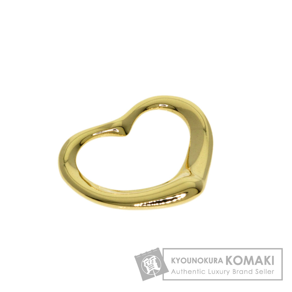 TIFFANY&Co. Open heart Pendant top K18 Yellow Gold Ladies [Used]