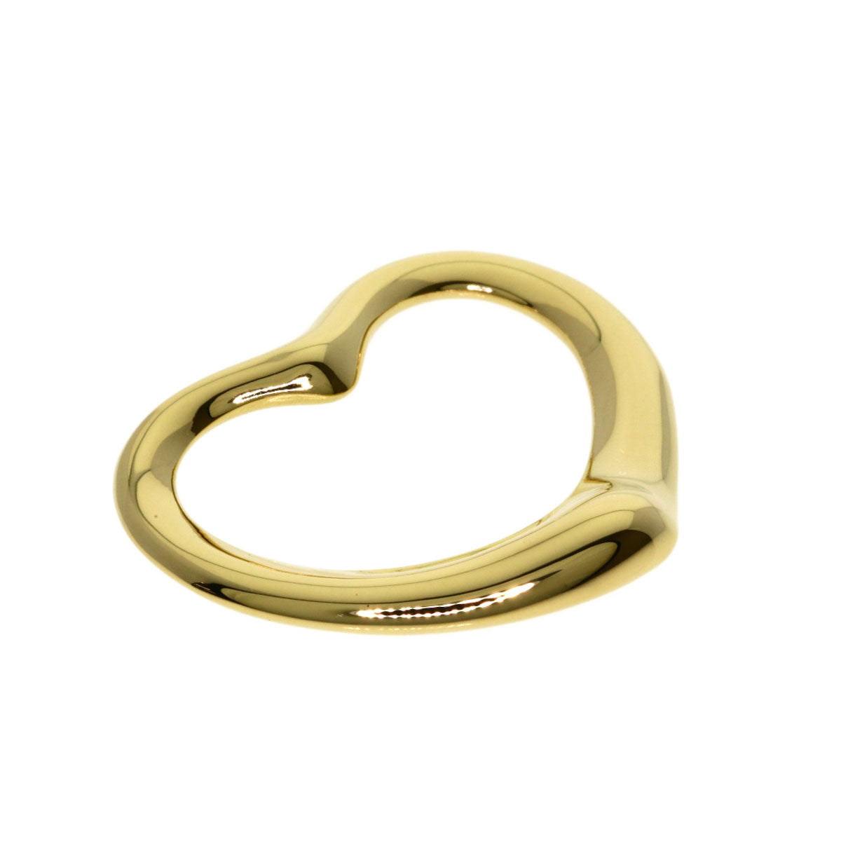 TIFFANY&Co. Open heart Pendant top K18 Yellow Gold Ladies [Used]