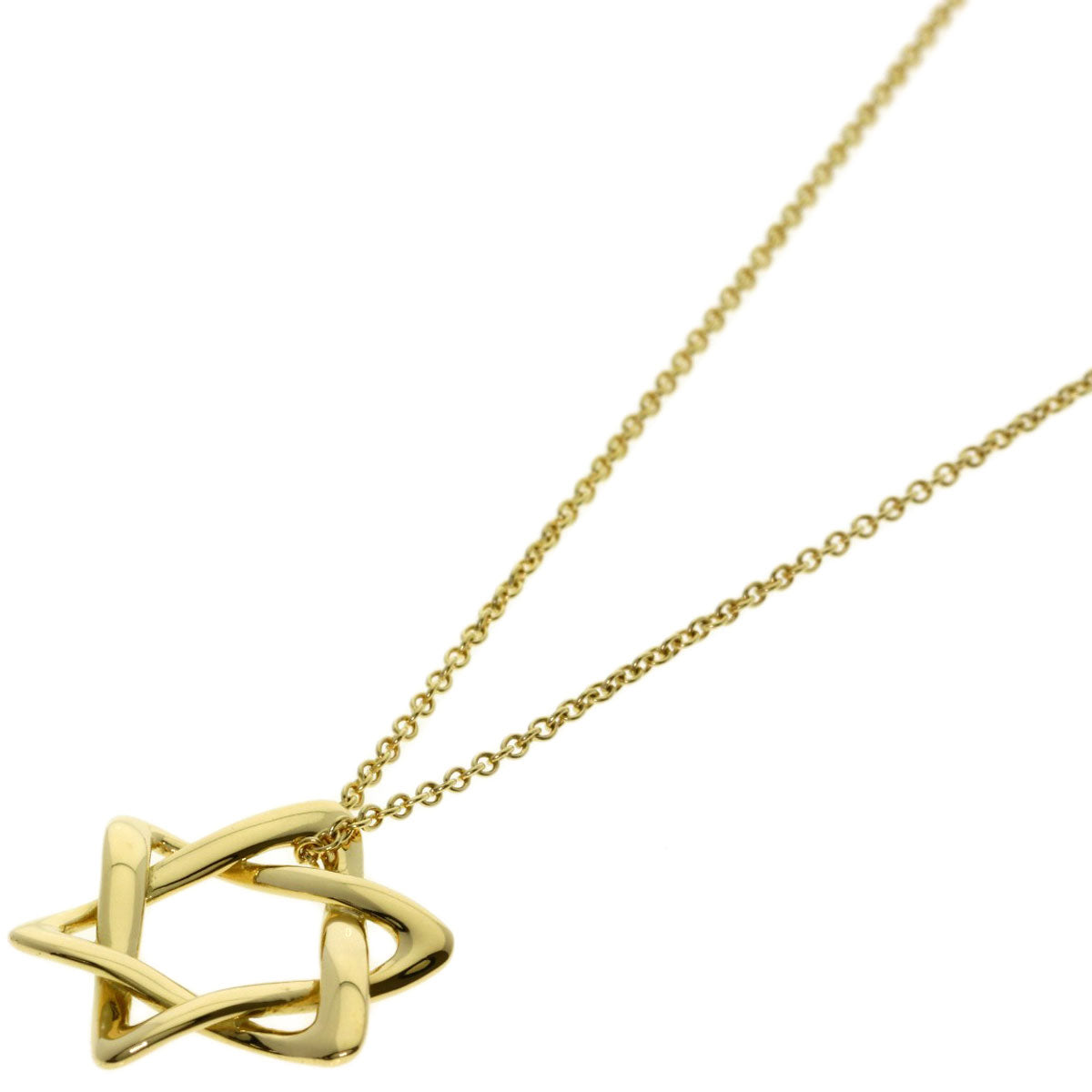 TIFFANY&Co. Star of david Necklace K18 Yellow Gold Ladies [Used]