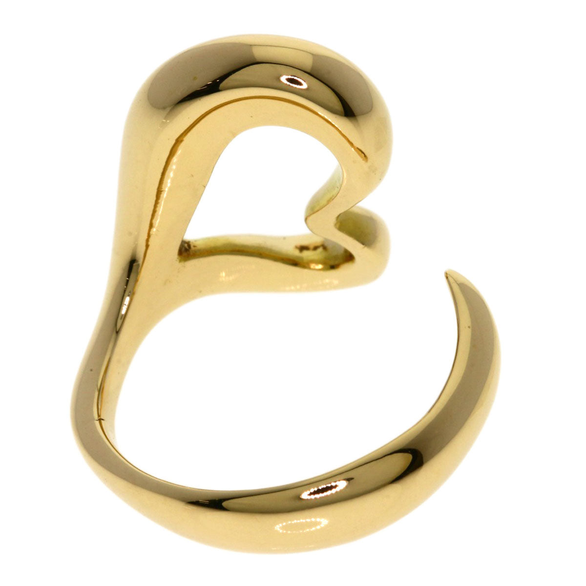 TIFFANY&Co. Open heart Ring K18 Yellow Gold Ladies [Used]