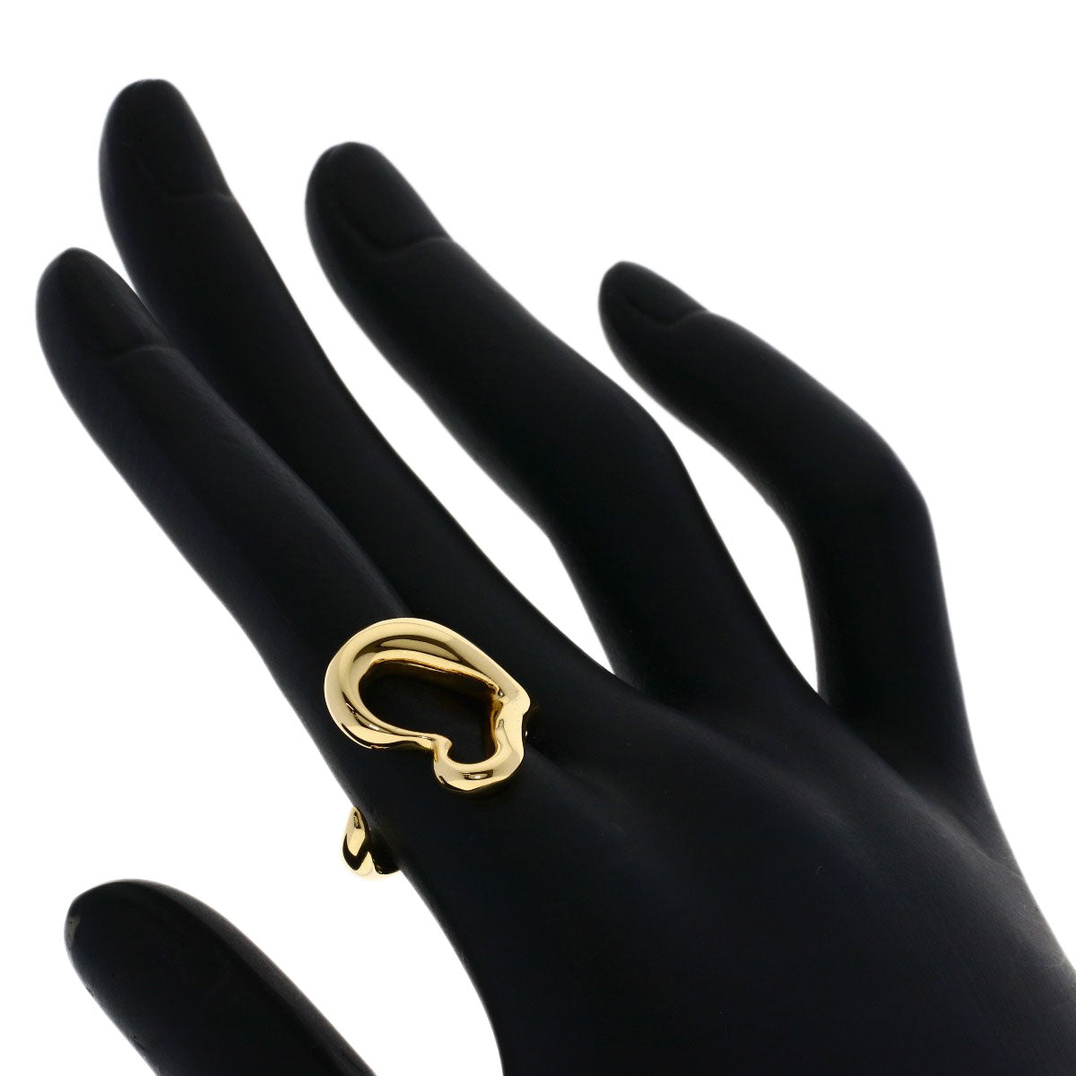TIFFANY&Co. Open heart Ring K18 Yellow Gold Ladies [Used]