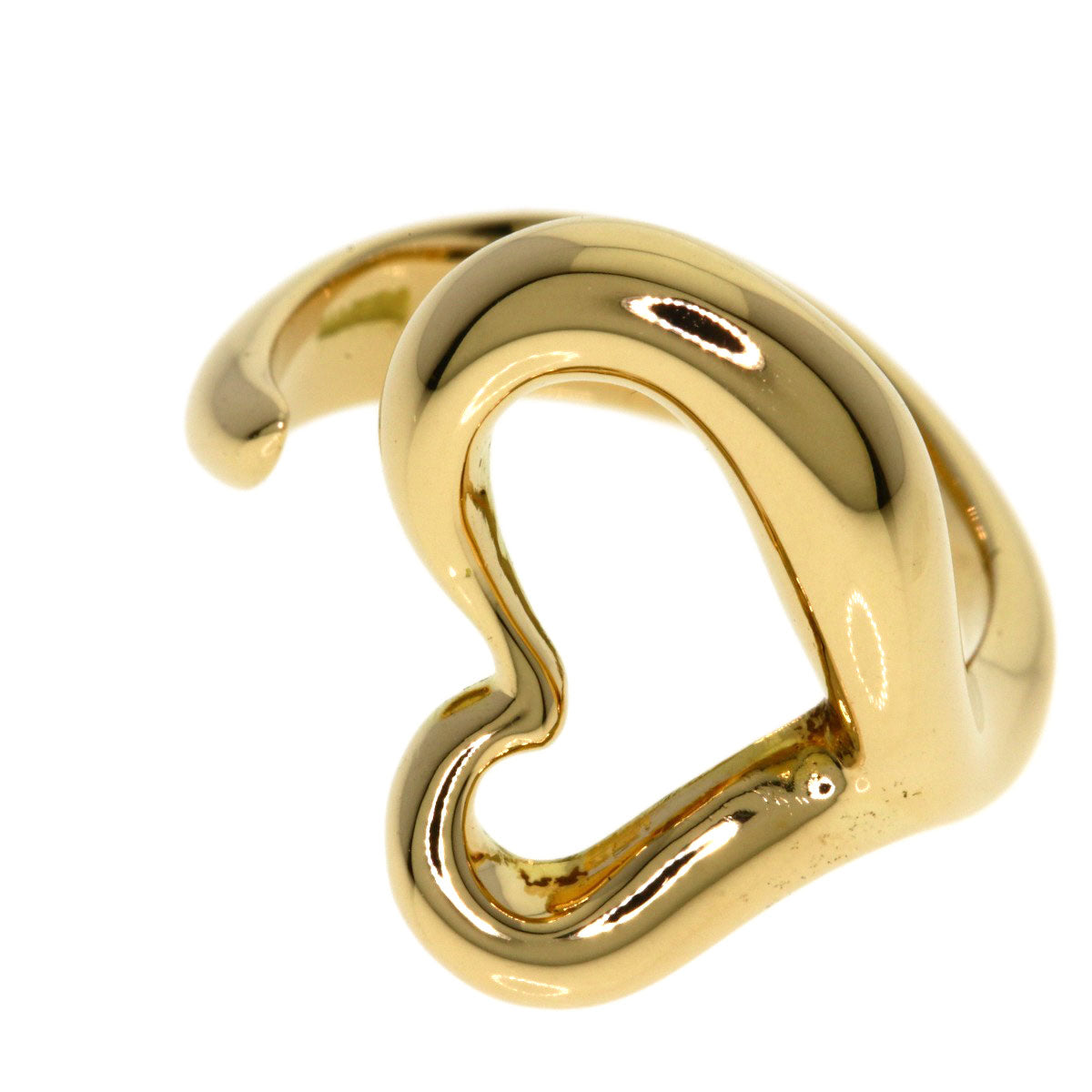 TIFFANY&Co. Open heart Ring K18 Yellow Gold Ladies [Used]