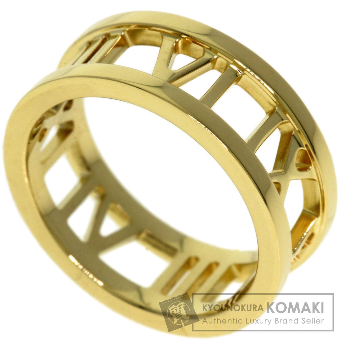 TIFFANY&Co. Atlas open Ring K18 Yellow Gold Ladies [Used]