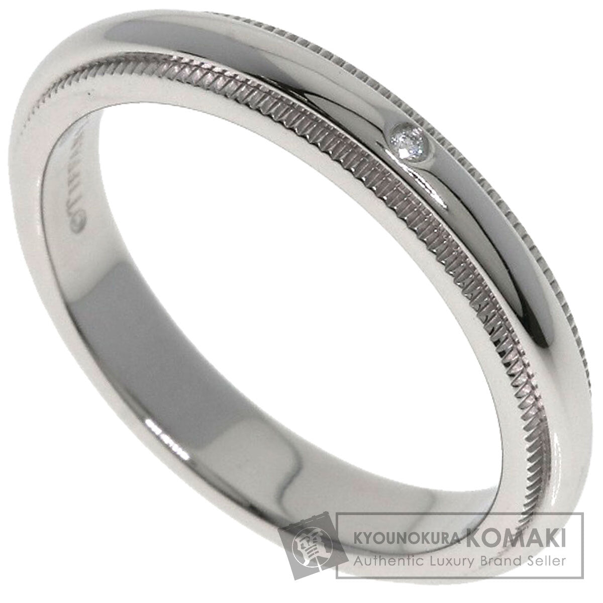 TIFFANY&Co. Milgrain 1P Diamond Ring Platinum PT950 Ladies [Used]