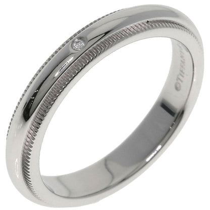TIFFANY&Co. Milgrain 1P Diamond Ring Platinum PT950 Ladies [Used]