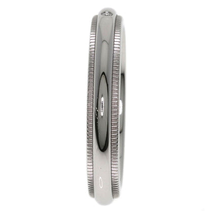 TIFFANY&Co. Milgrain 1P Diamond Ring Platinum PT950 Ladies [Used]