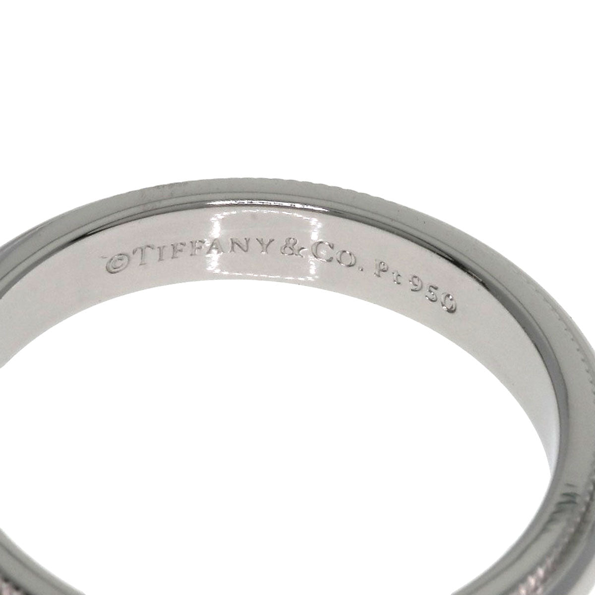 TIFFANY&Co. Milgrain 1P Diamond Ring Platinum PT950 Ladies [Used]
