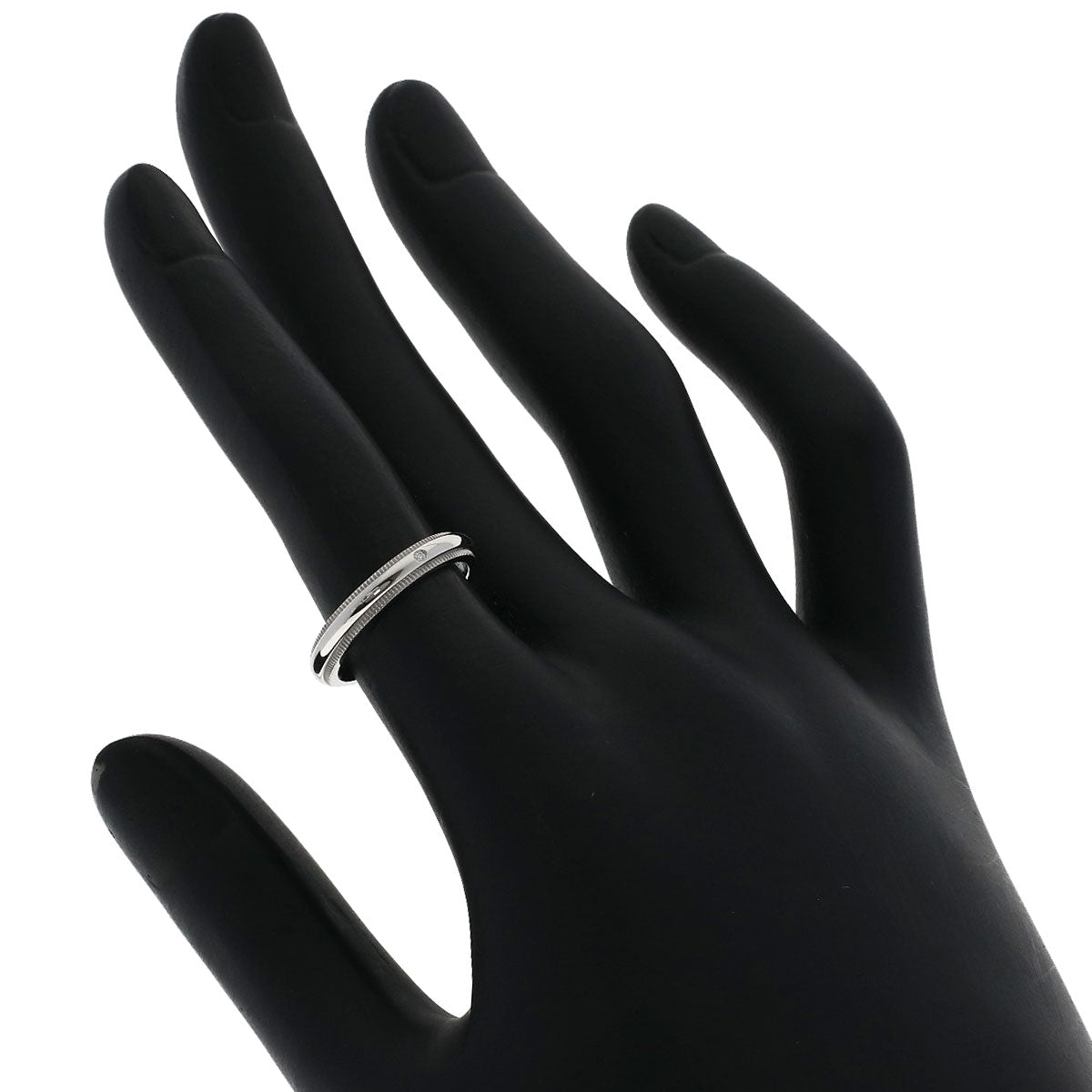TIFFANY&Co. Milgrain 1P Diamond Ring Platinum PT950 Ladies [Used]