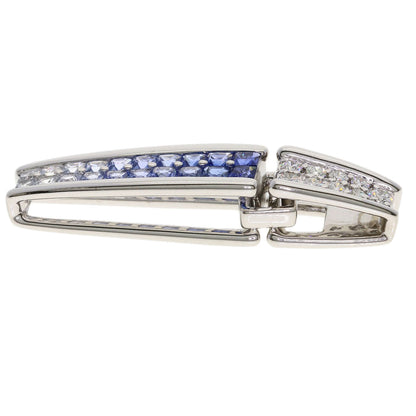 Jeunet Sapphire Diamond Pendant top K18 White Gold Ladies [Used]