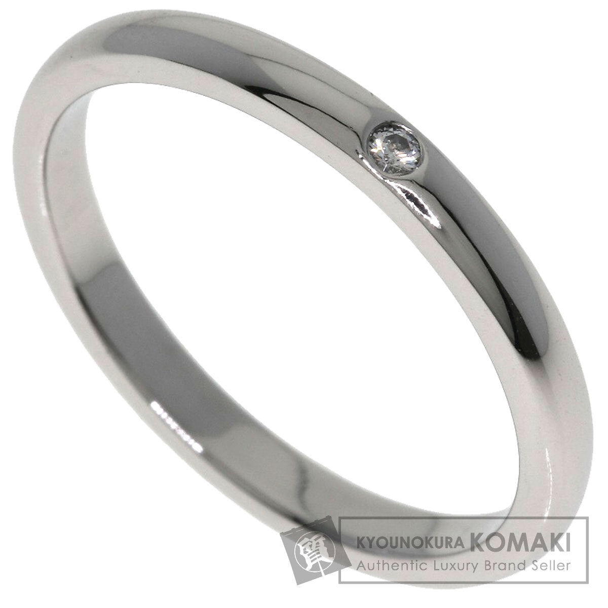 TIFFANY&Co. Band ring with 1 diamond Ring Platinum PT950 Ladies [Used]