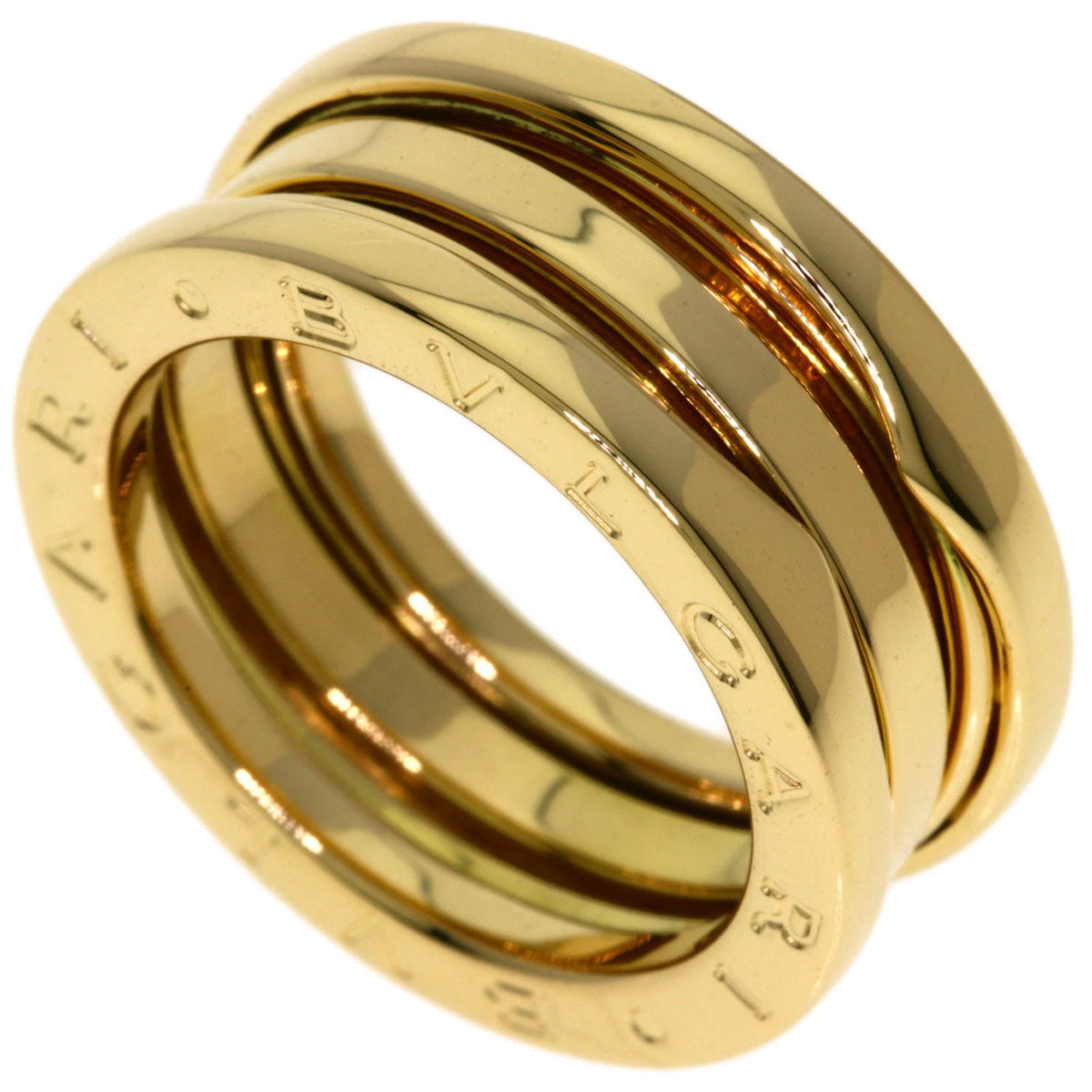 BVLGARI B.zero1 2 band #50 Ring K18 Yellow Gold Ladies [Used]