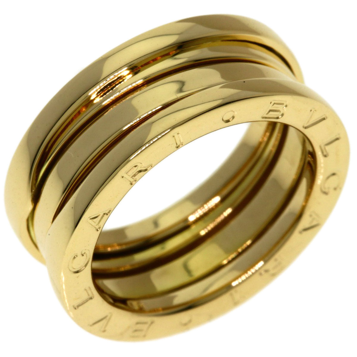 BVLGARI B.zero1 2 band #50 Ring K18 Yellow Gold Ladies [Used]