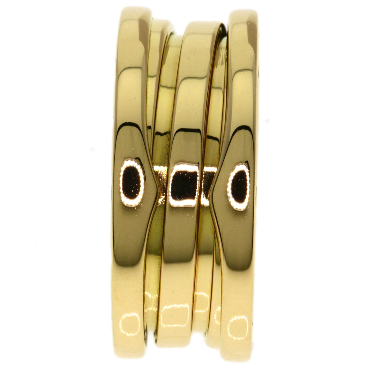 BVLGARI B.zero1 2 band #50 Ring K18 Yellow Gold Ladies [Used]
