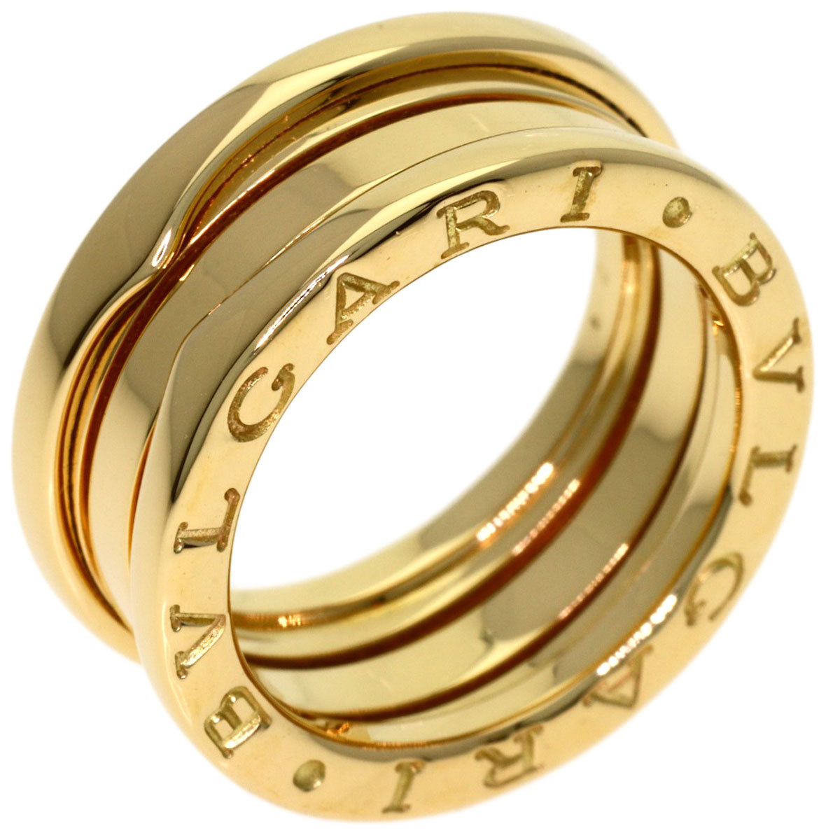 BVLGARI B.zero1 2 Band #48 Ring K18 Yellow Gold Ladies [Used]