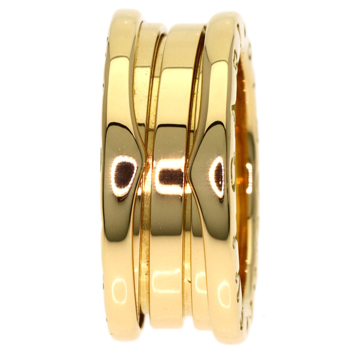 BVLGARI B.zero1 2 Band #48 Ring K18 Yellow Gold Ladies [Used]