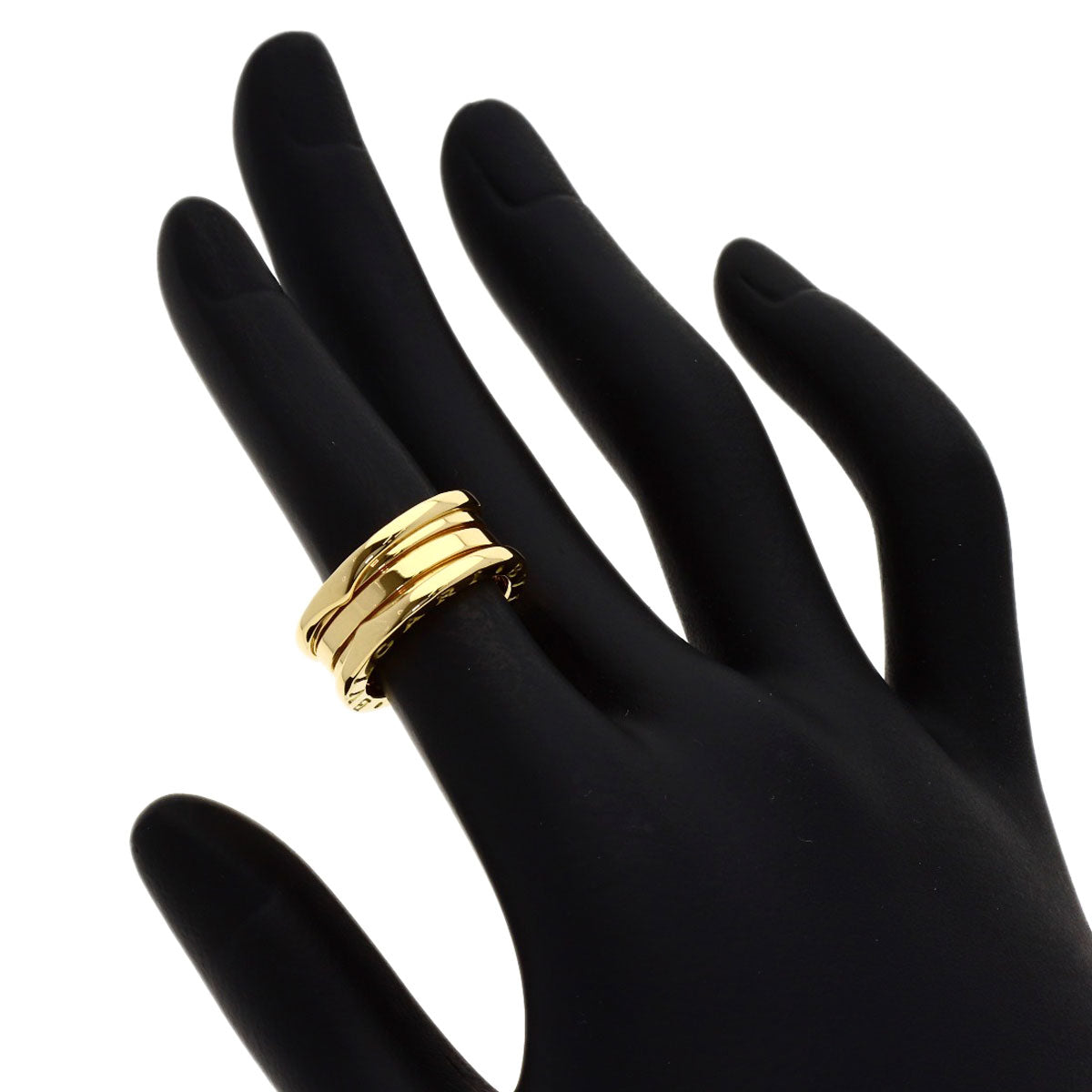 BVLGARI B.zero1 2 Band #48 Ring K18 Yellow Gold Ladies [Used]