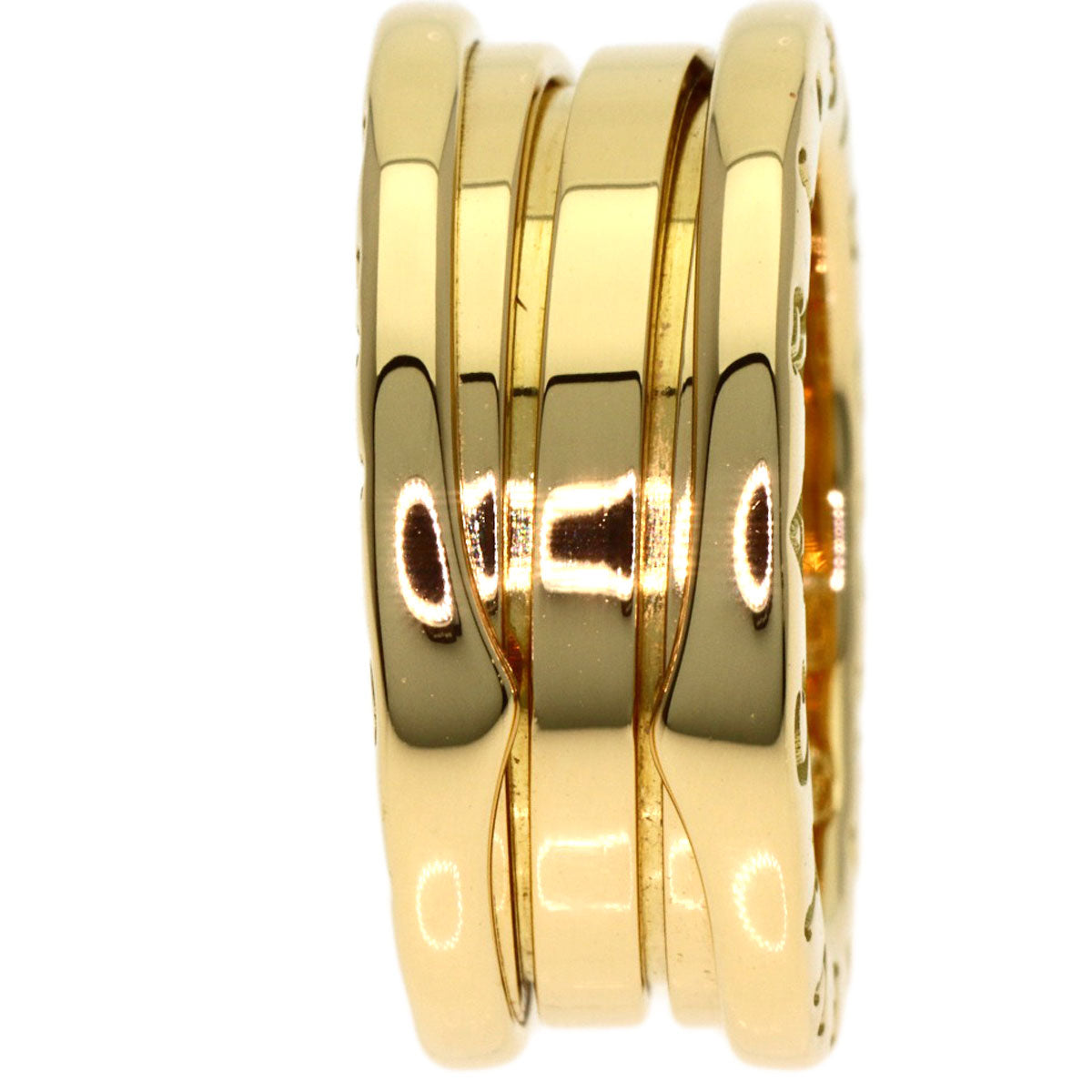 BVLGARI B.zero1 2 Band #48 Ring K18 Yellow Gold Ladies [Used]