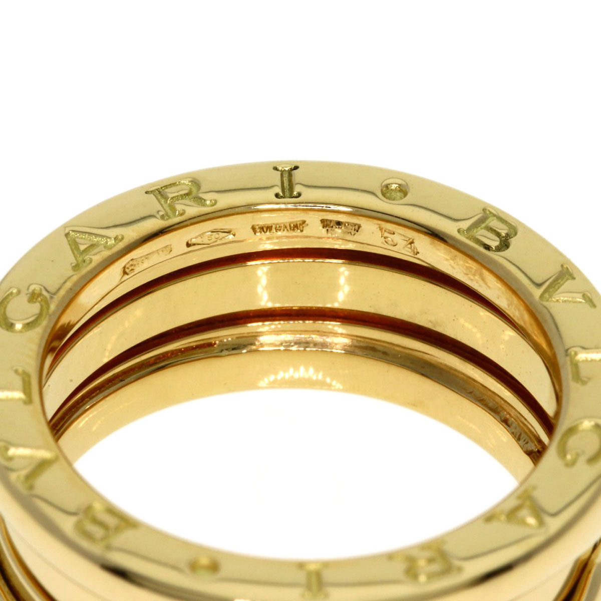 BVLGARI B.zero1 3 band #54 Ring K18 Yellow Gold Ladies [Used]