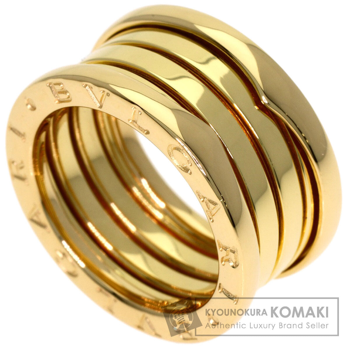 BVLGARI B.zero1 3-band #51 Ring K18 Yellow Gold Ladies [Used]