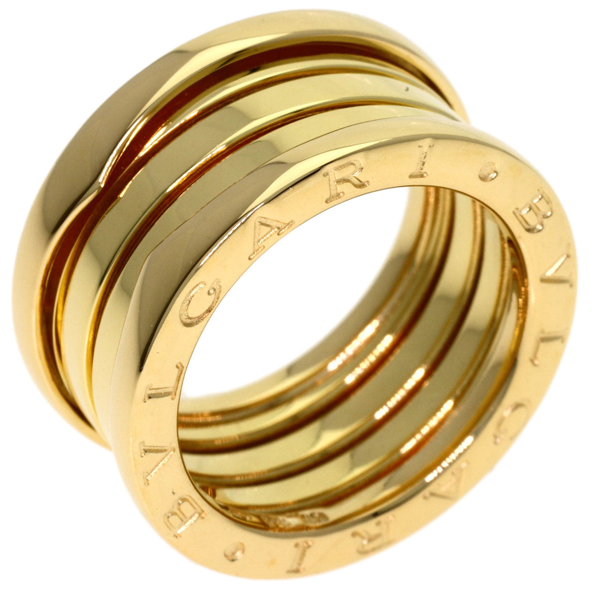 BVLGARI B.zero1 3-band #51 Ring K18 Yellow Gold Ladies [Used]