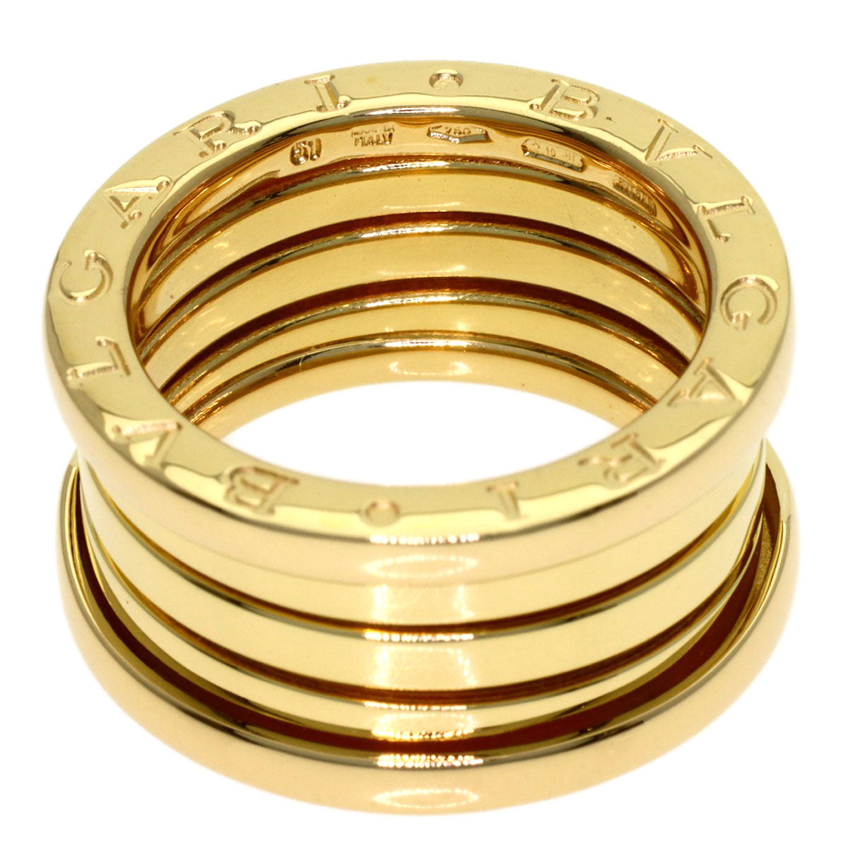 BVLGARI B.zero1 3-band #51 Ring K18 Yellow Gold Ladies [Used]