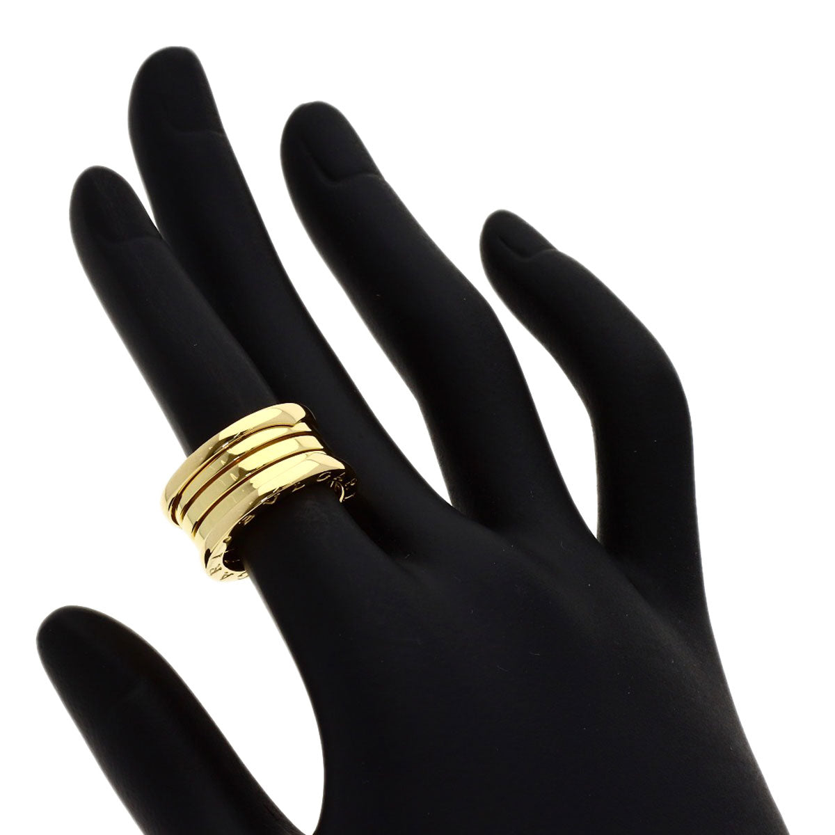 BVLGARI B.zero1 3-band #51 Ring K18 Yellow Gold Ladies [Used]