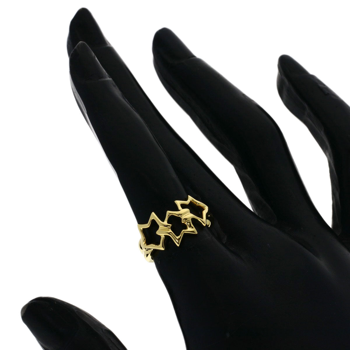 TIFFANY&Co. Triple star Ring K18 Yellow Gold Ladies [Used]