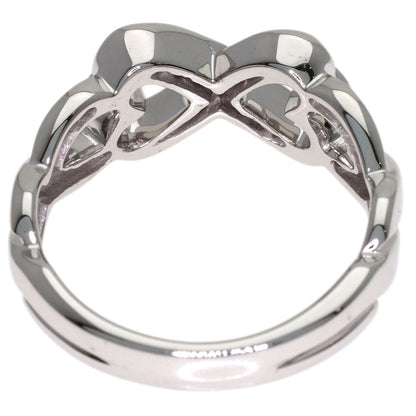 TIFFANY&Co. Double Loving Heart Diamond Ring K18 White Gold Ladies [Used]