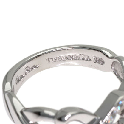 TIFFANY&Co. Double Loving Heart Diamond Ring K18 White Gold Ladies [Used]