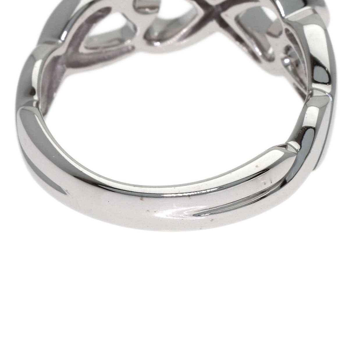 TIFFANY&Co. Double Loving Heart Diamond Ring K18 White Gold Ladies [Used]