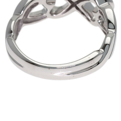 TIFFANY&Co. Double Loving Heart Diamond Ring K18 White Gold Ladies [Used]