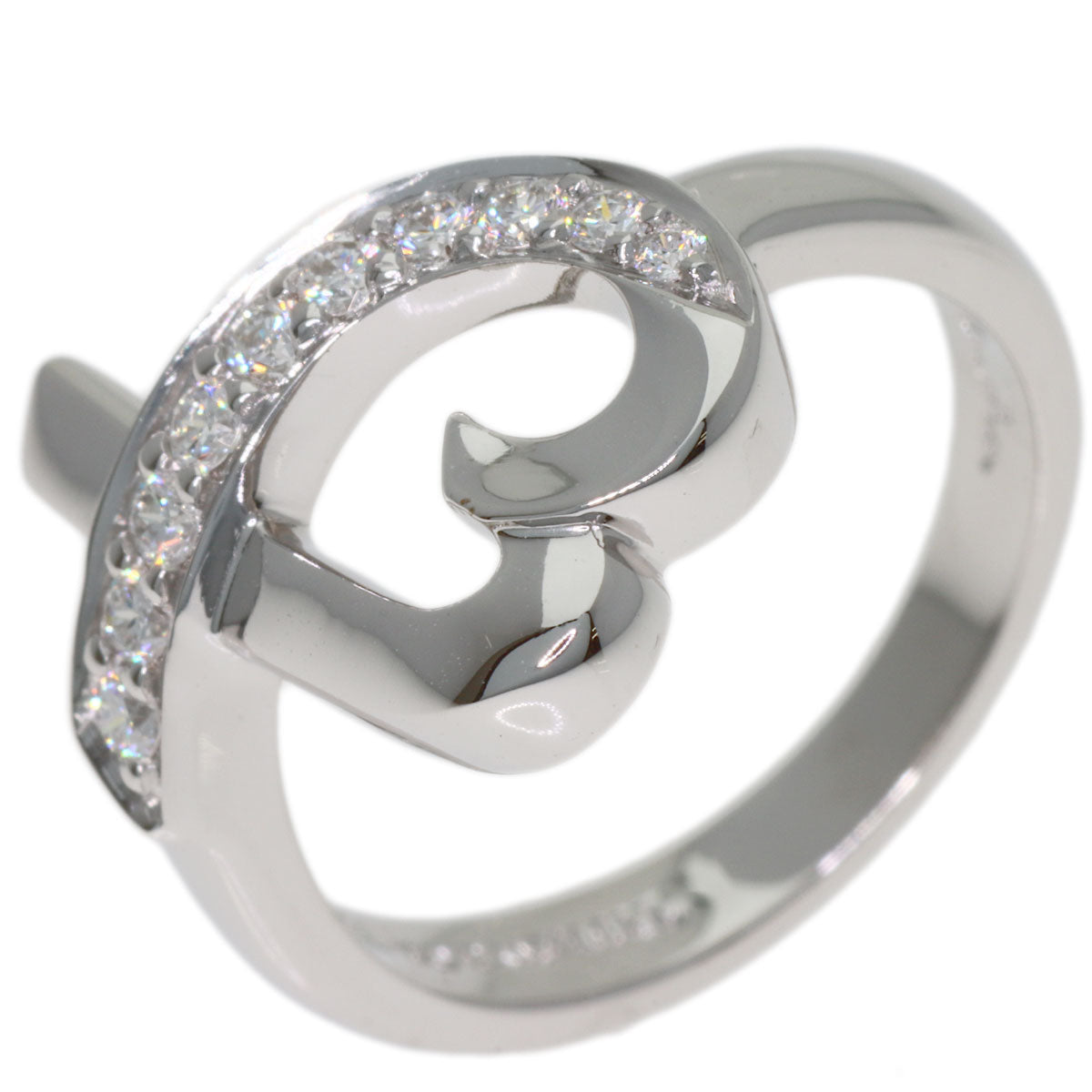 TIFFANY&Co. Loving Heart Diamond Ring K18 White Gold Ladies [Used]