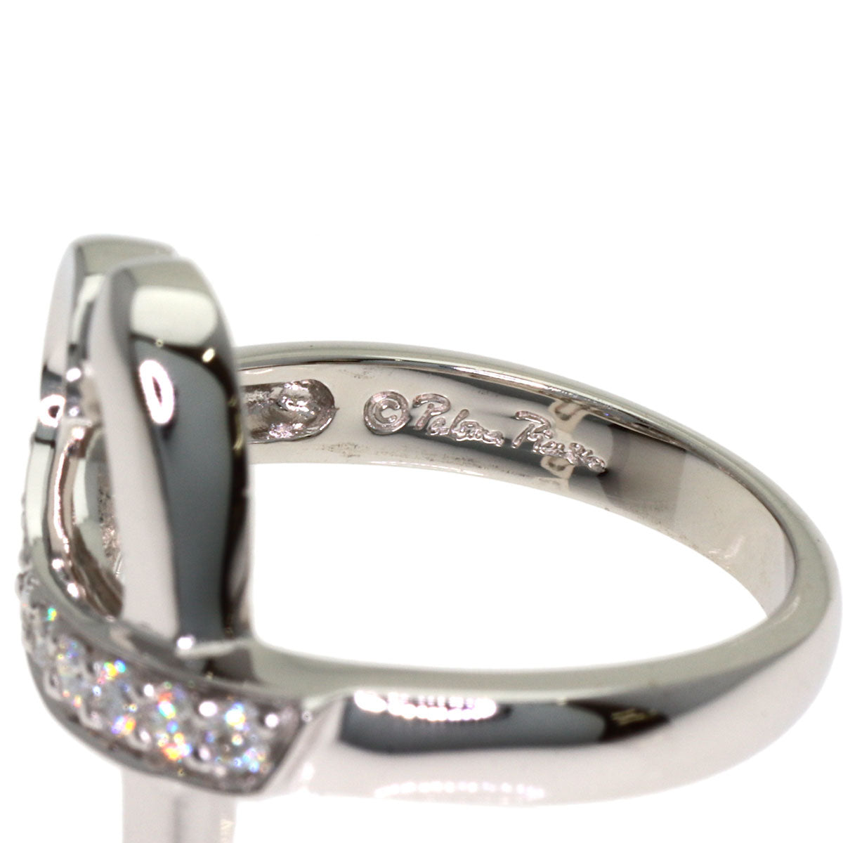 TIFFANY&Co. Loving Heart Diamond Ring K18 White Gold Ladies [Used]
