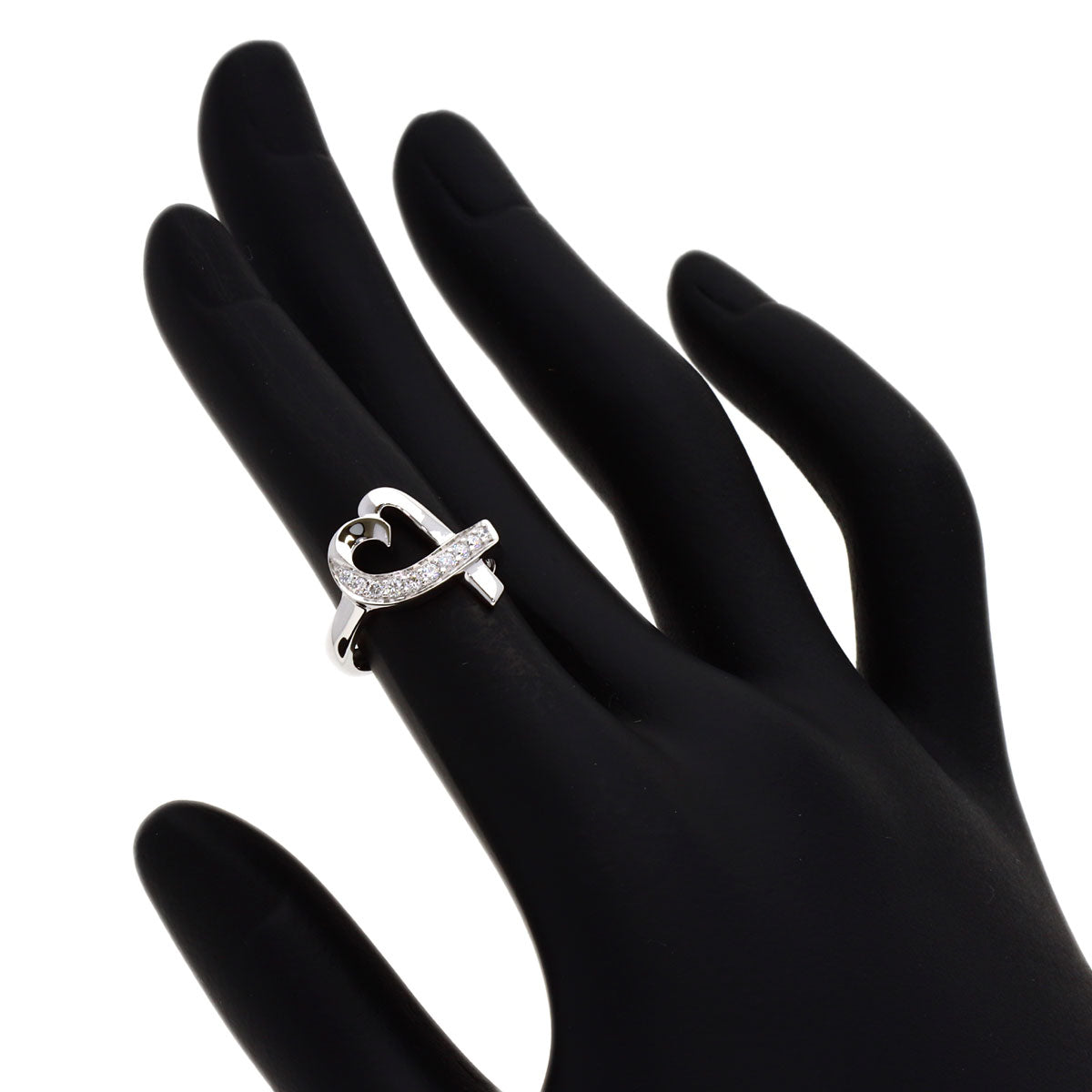 TIFFANY&Co. Loving Heart Diamond Ring K18 White Gold Ladies [Used]