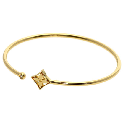 LOUIS VUITTON Brasslet Twist Blossom Diamond L #17.5 Bracelet K18 Yellow Gold Ladies [Used]