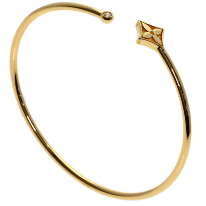 LOUIS VUITTON Brasslet Twist Blossom Diamond L #17.5 Bracelet K18 Yellow Gold Ladies [Used]