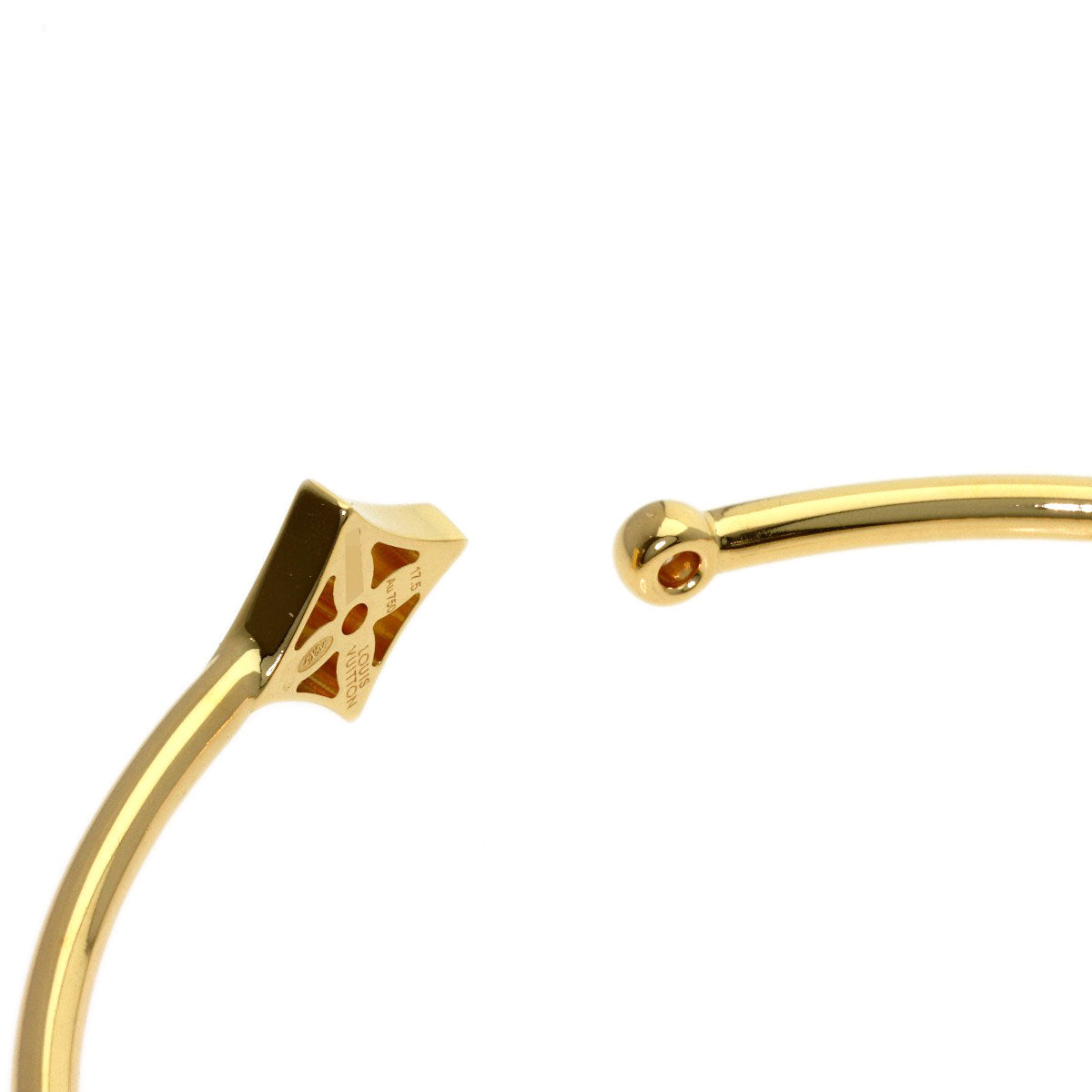 LOUIS VUITTON Brasslet Twist Blossom Diamond L #17.5 Bracelet K18 Yellow Gold Ladies [Used]
