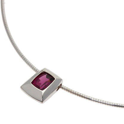 TASAKI Garnet Necklace K18 White Gold Ladies [Used]
