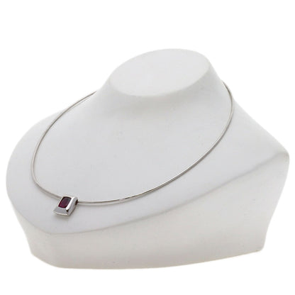 TASAKI Garnet Necklace K18 White Gold Ladies [Used]