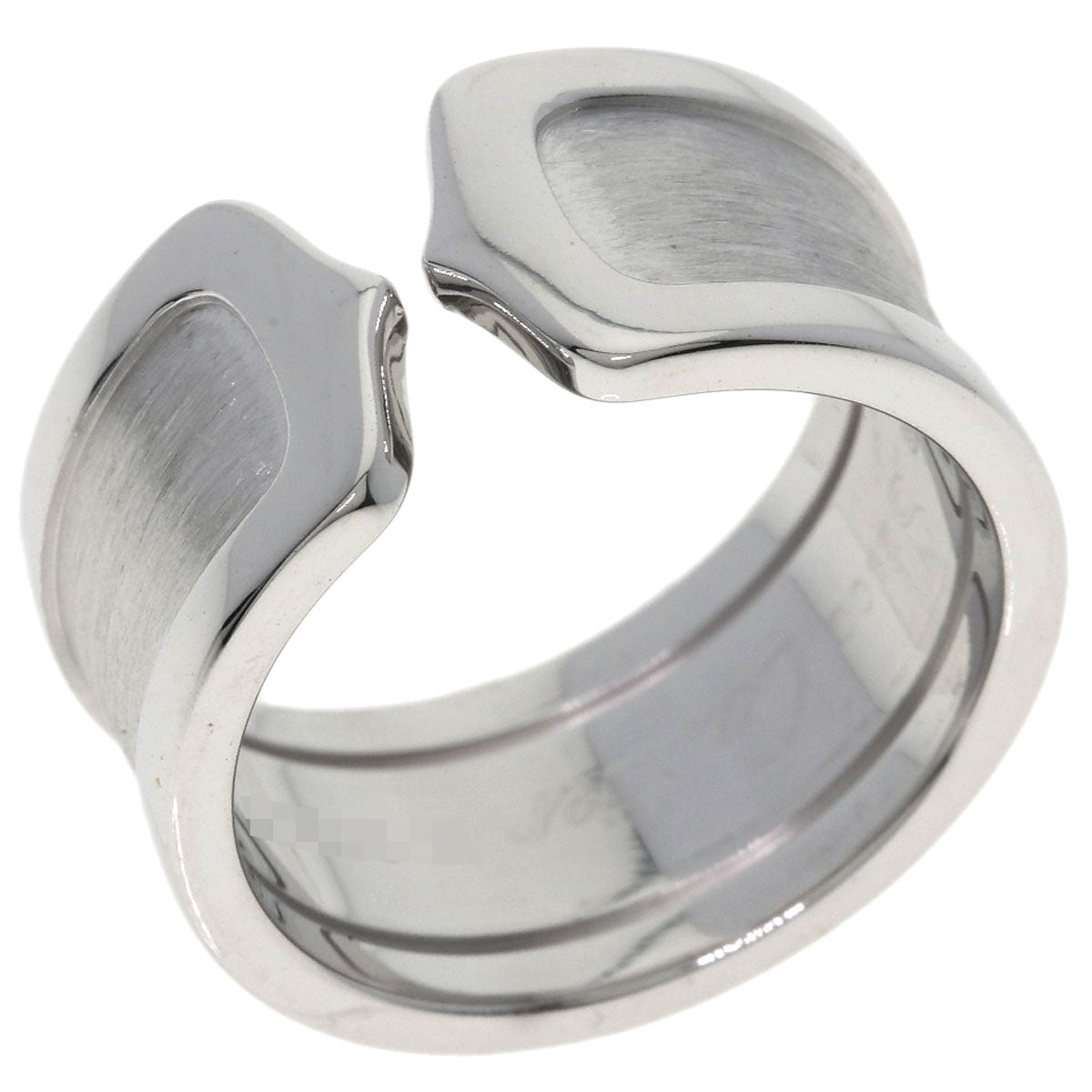CARTIER C2 ring LM # 53 Ring K18 White Gold Ladies [Used]