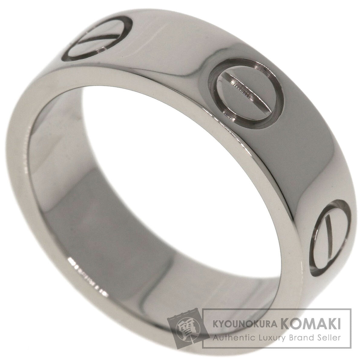 CARTIER love ring #48 Ring K18 White Gold Ladies [Used]