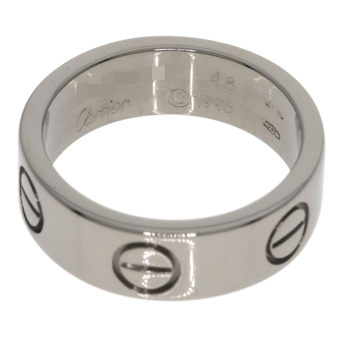 CARTIER love ring #48 Ring K18 White Gold Ladies [Used]