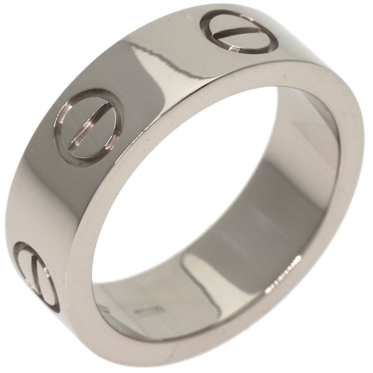 CARTIER love ring #48 Ring K18 White Gold Ladies [Used]